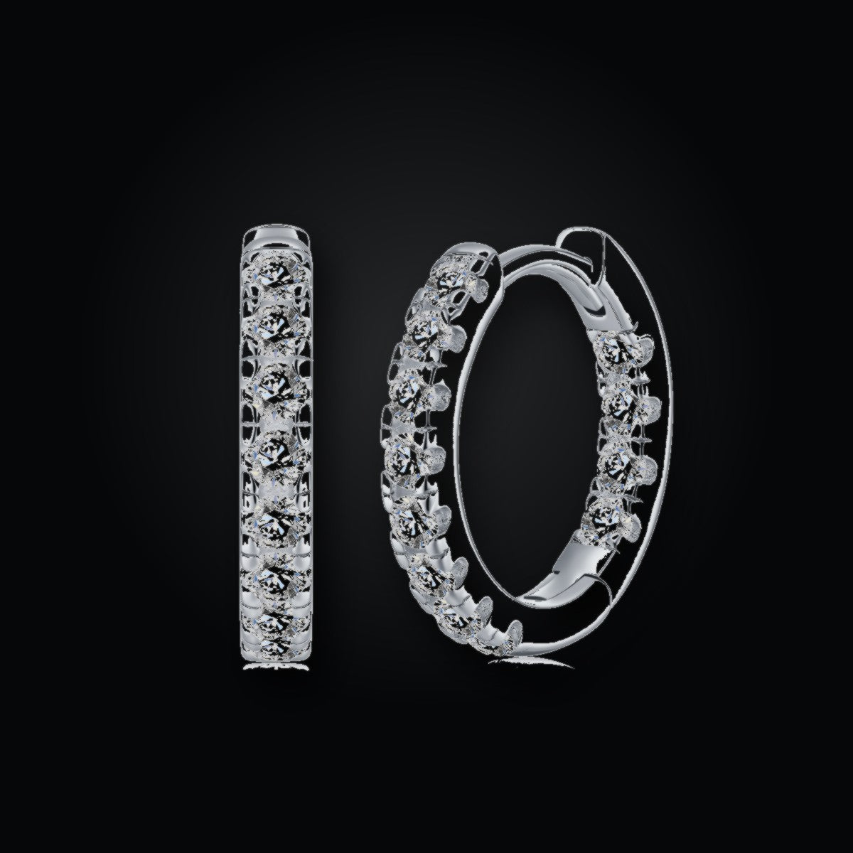 Iced Stud Earrings | Moissanite