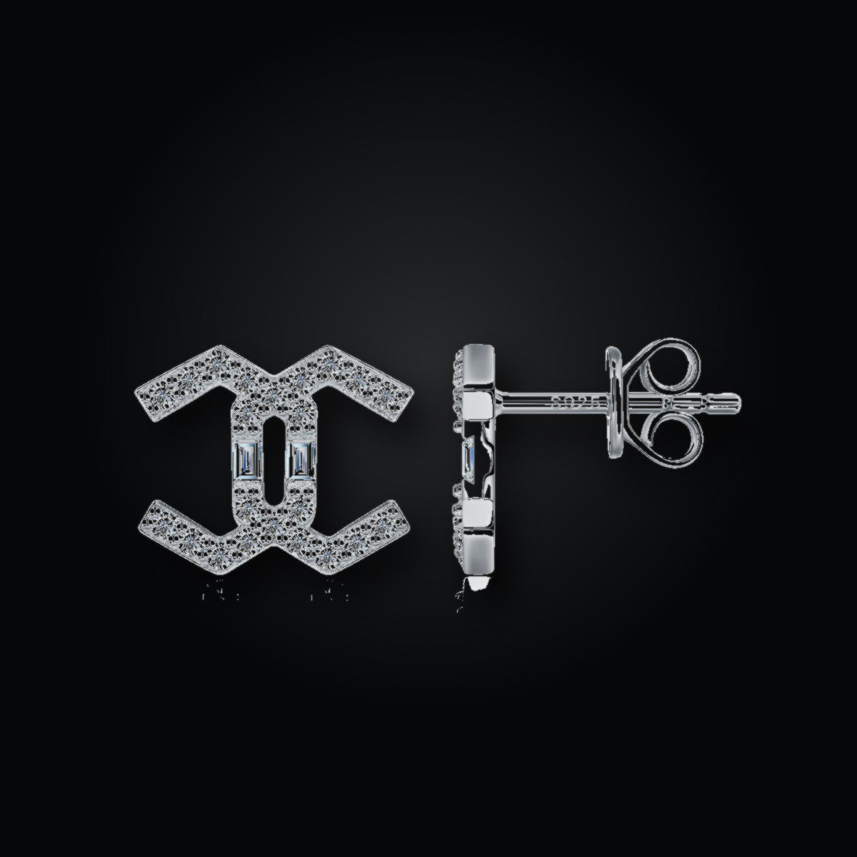 Iced Stud Earrings | Moissanite