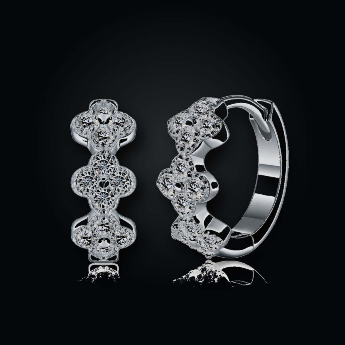 Iced Stud Earrings | Moissanite