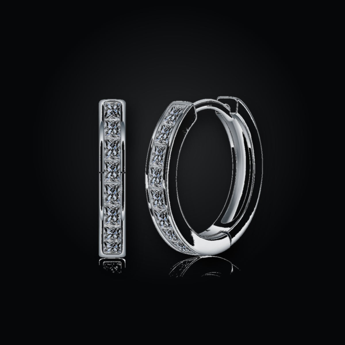 Iced Stud Earrings | 2*2 | Moissanite