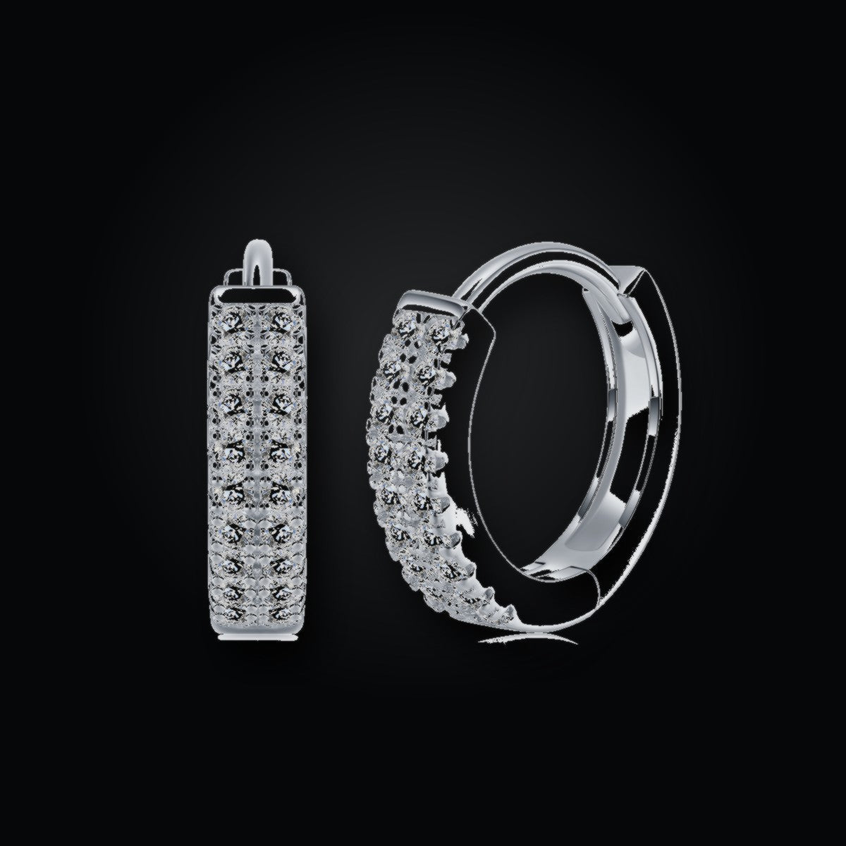 Iced Stud Earrings | Moissanite