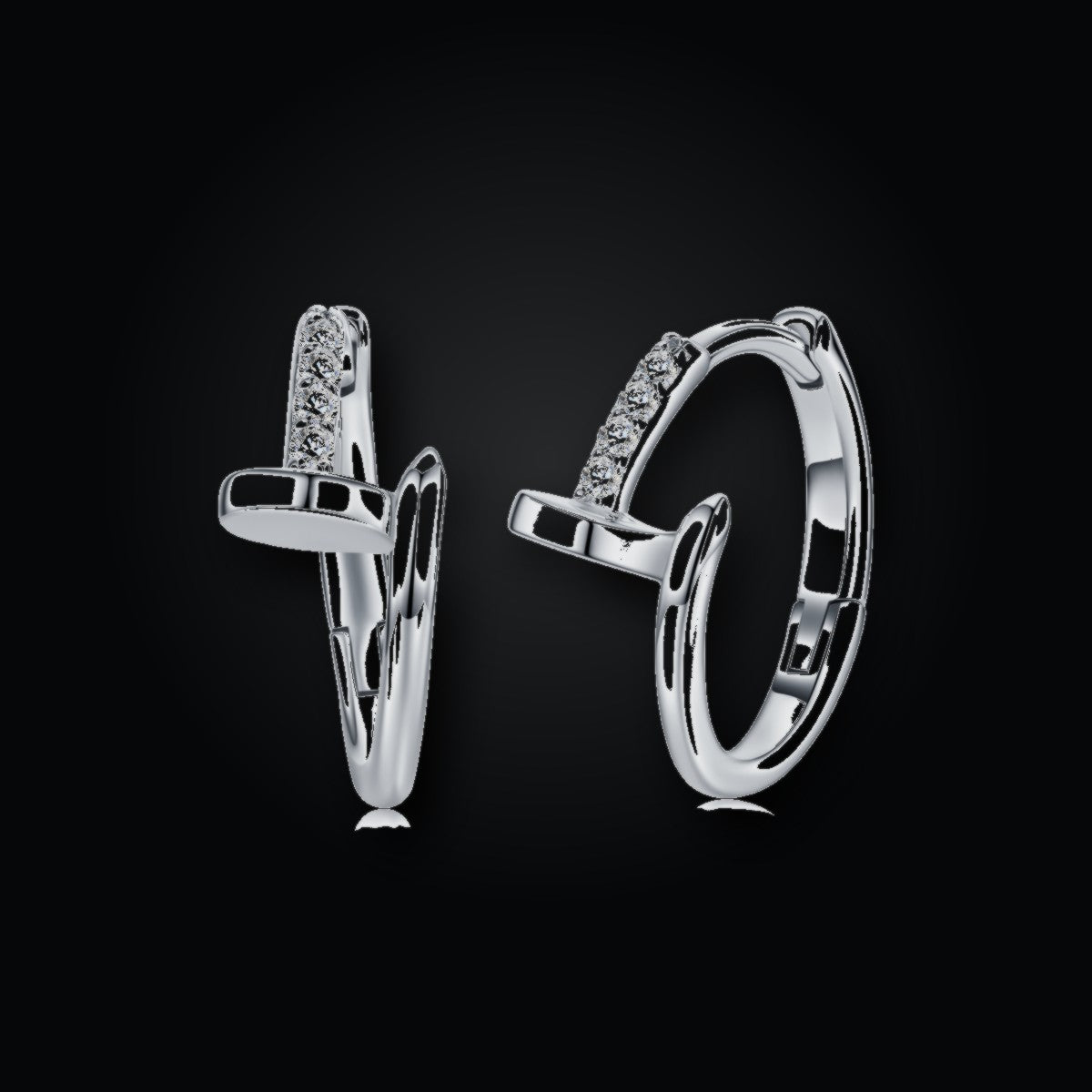 Iced Stud Earrings | Moissanite