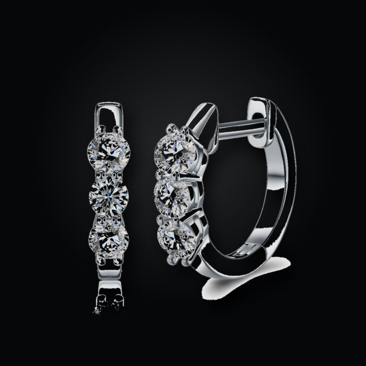 Iced Stud Earrings | Moissanite