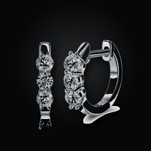 Iced Stud Earrings | Moissanite
