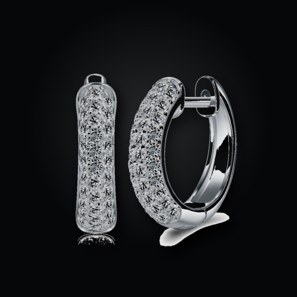 Iced Stud Earrings | Moissanite