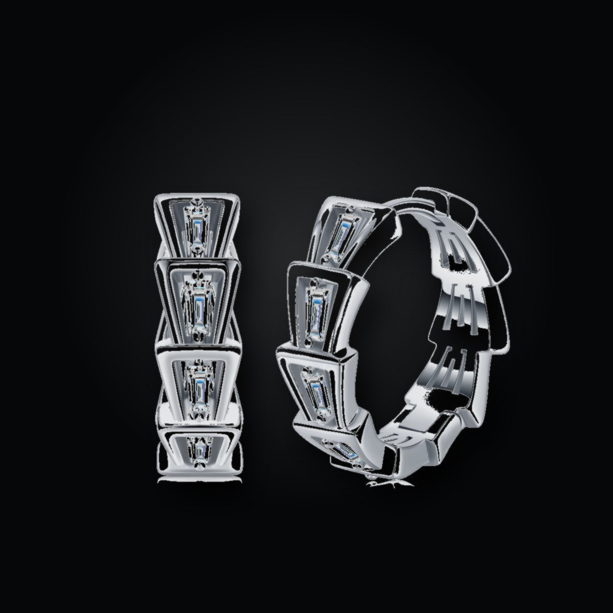 Iced Stud Earrings | Moissanite