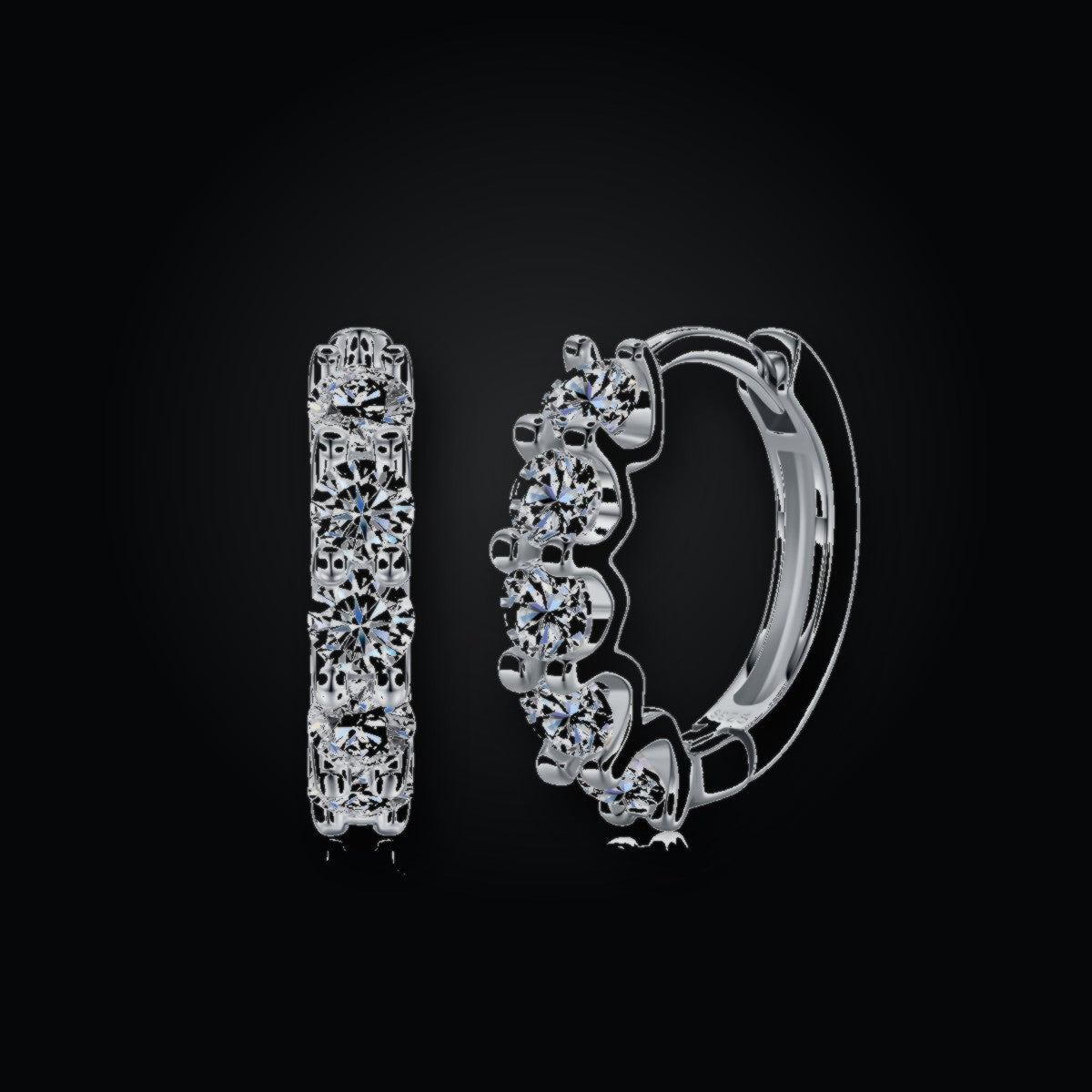 Iced Stud Earrings | 0.10ct | Moissanite