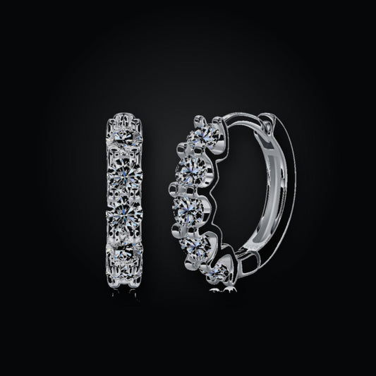 Iced Stud Earrings | 0.10ct | Moissanite