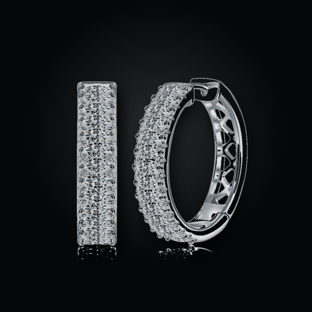 Iced Stud Earrings | Moissanite