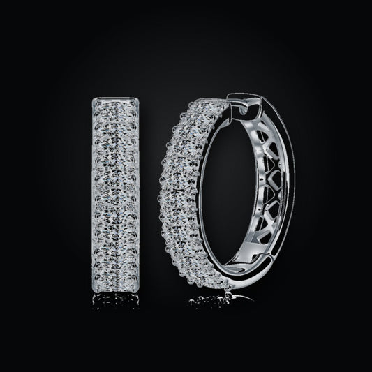 Iced Stud Earrings | Moissanite