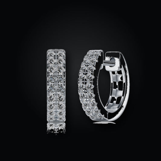 Iced Stud Earrings | Moissanite