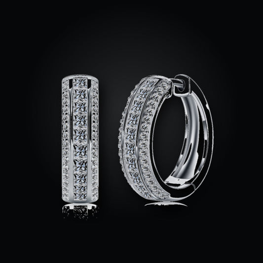 Iced Stud Earrings | Moissanite