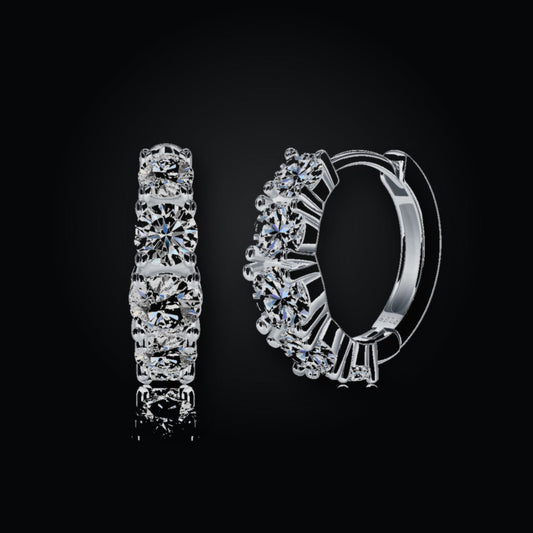 Iced Stud Earrings | Moissanite