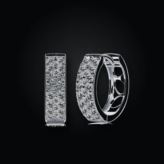 Iced Stud Earrings | Moissanite