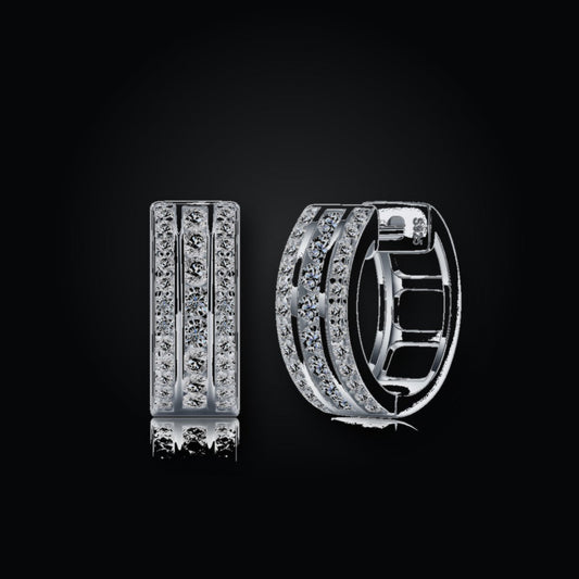 Iced Stud Earrings | Moissanite