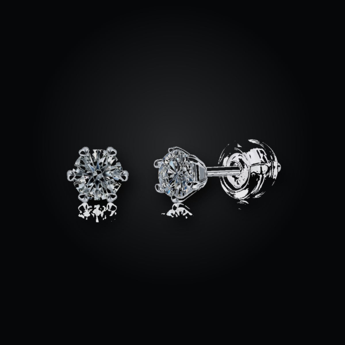 Iced Stud Earrings | 0.50ct | Moissanite