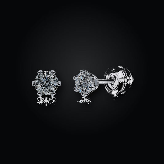 Iced Stud Earrings | 0.50ct | Moissanite