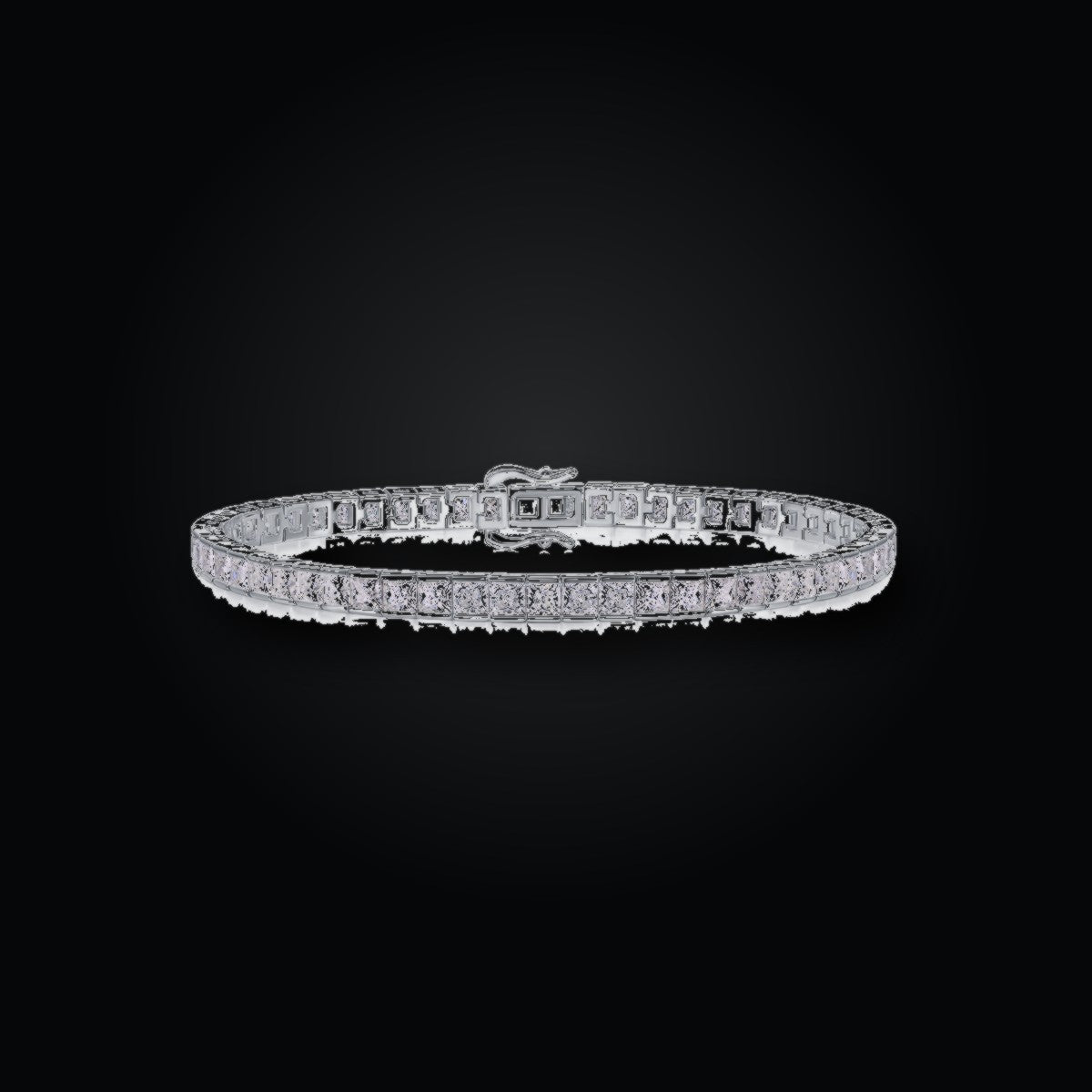 Iced Tennis Bracelet | 3*3 | Moissanite