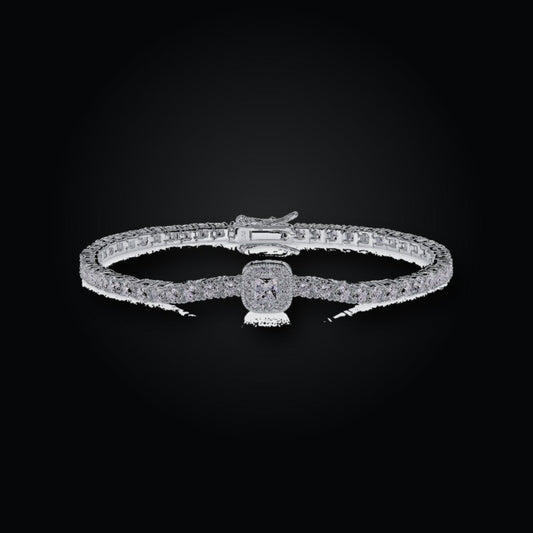 Iced Tennis Bracelet | 4*4 | Moissanite