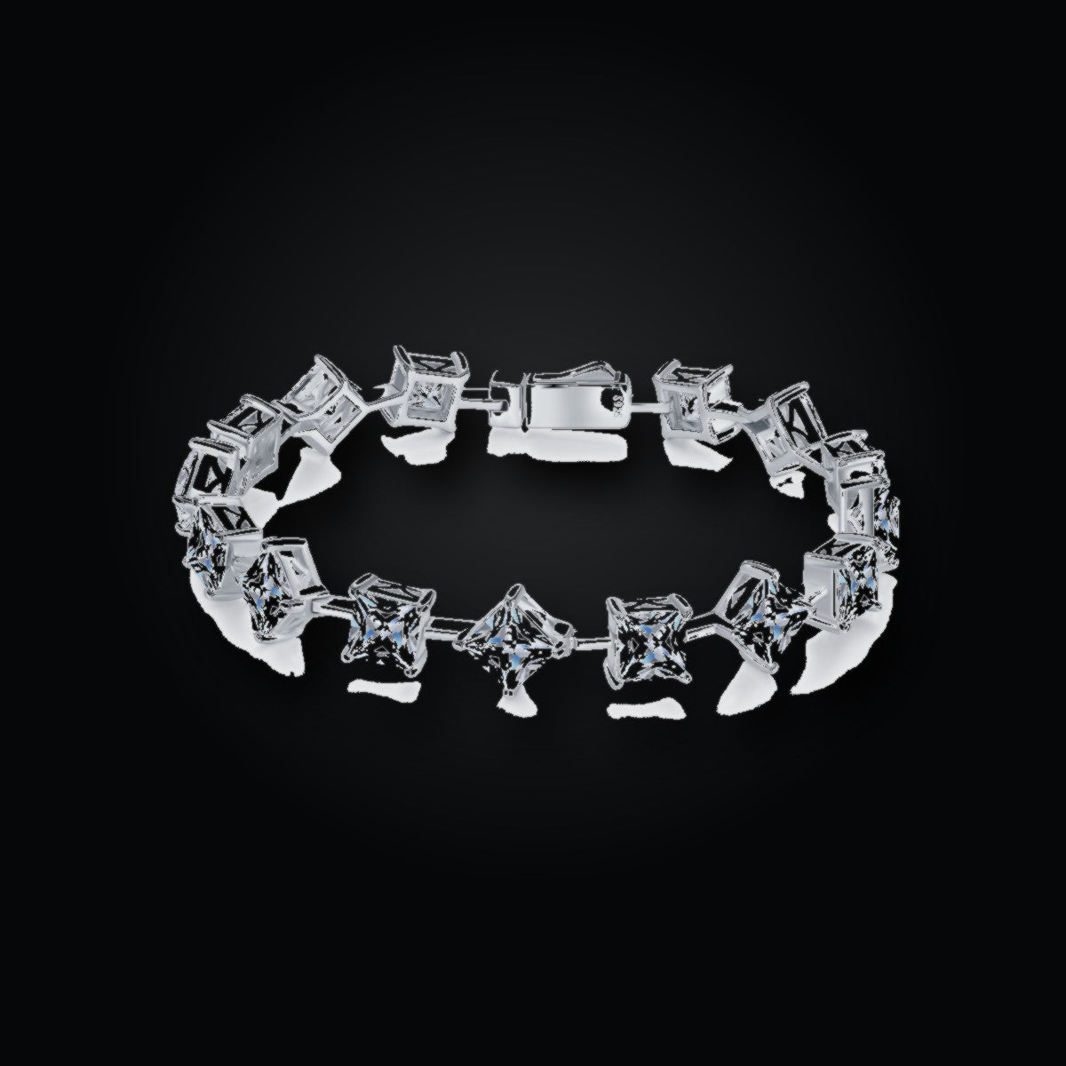Iced Tennis Bracelet | 6*6 | Moissanite