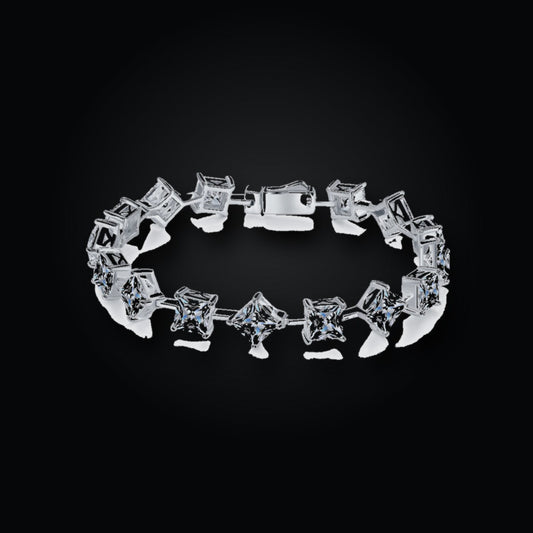 Iced Tennis Bracelet | 6*6 | Moissanite