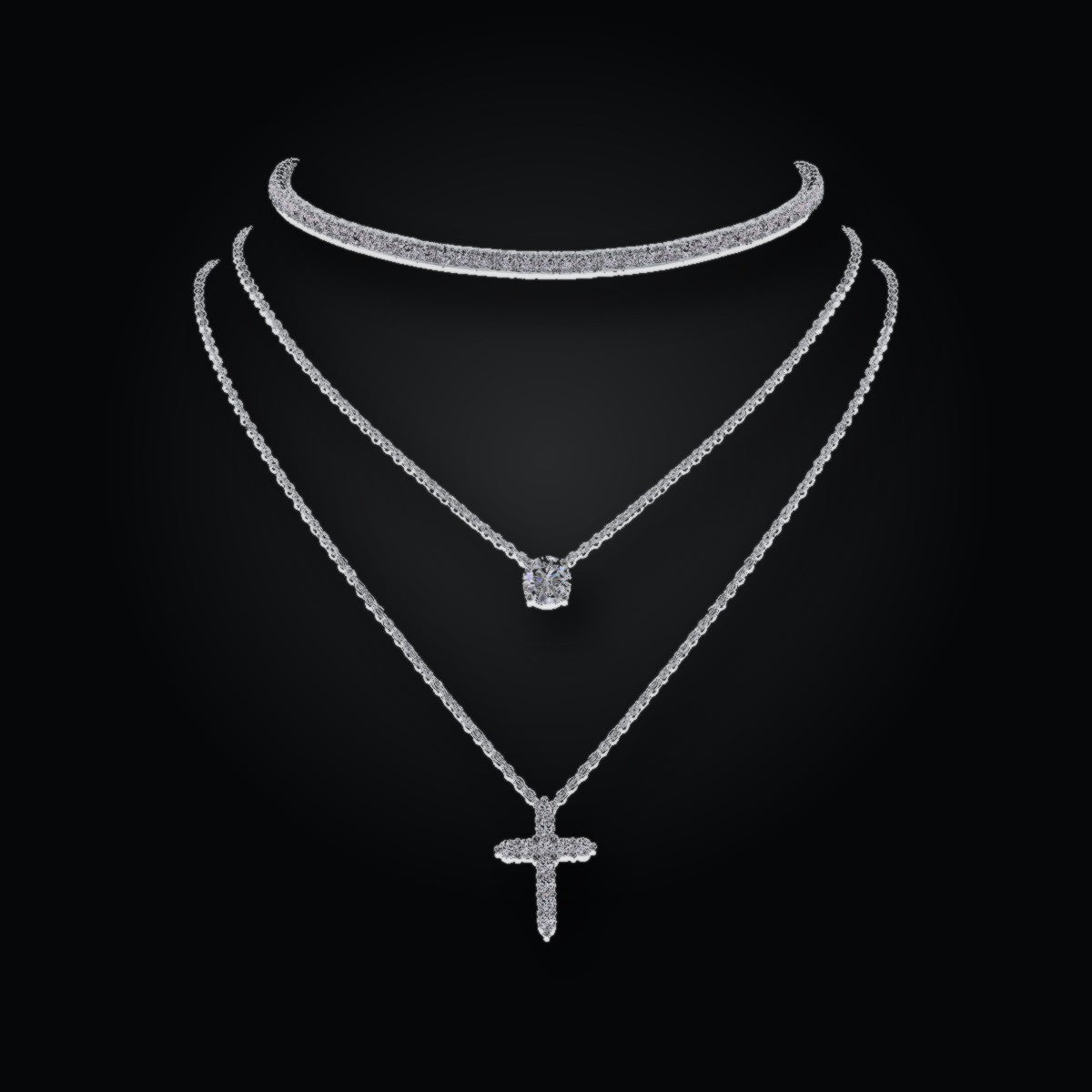 Iced Tennis Necklace | Moissanite