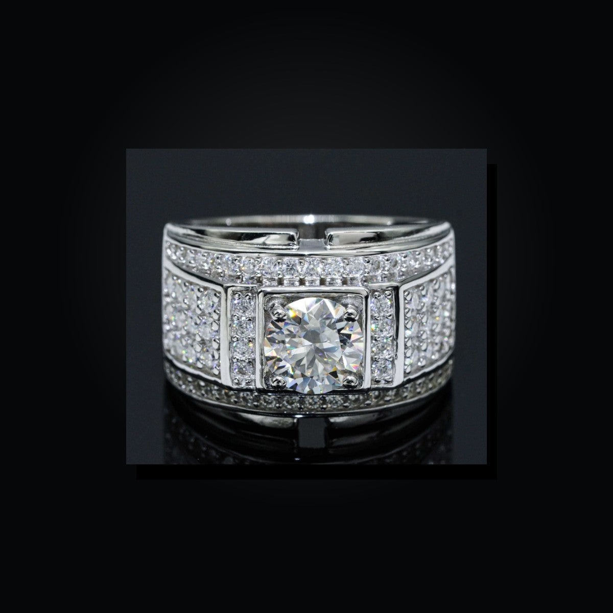 Iced Statement Ring | Moissanite