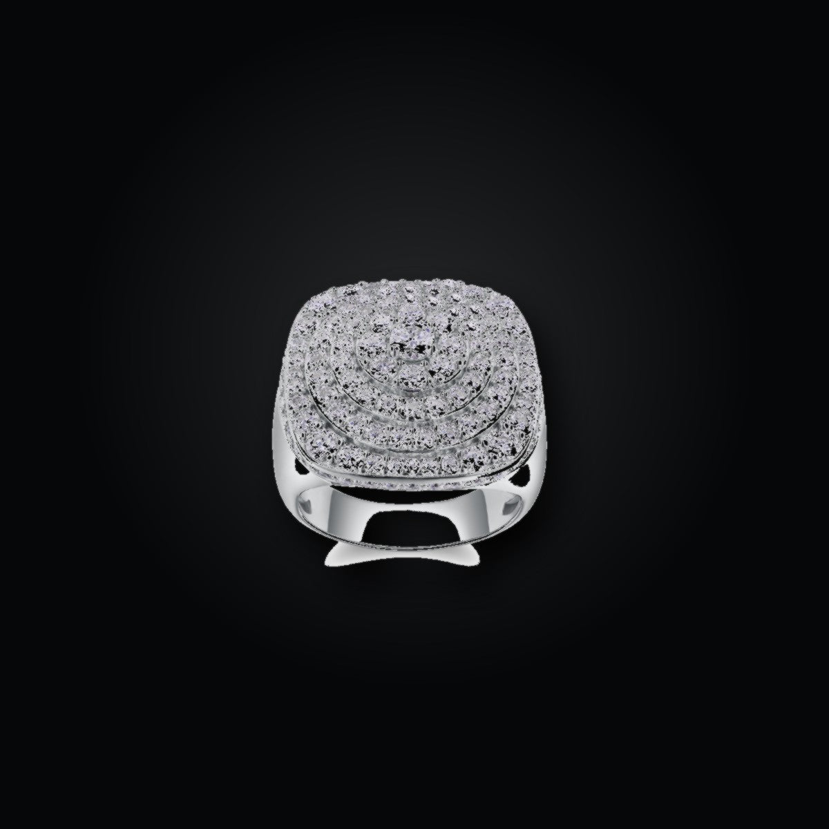 Iced Statement Ring | Moissanite