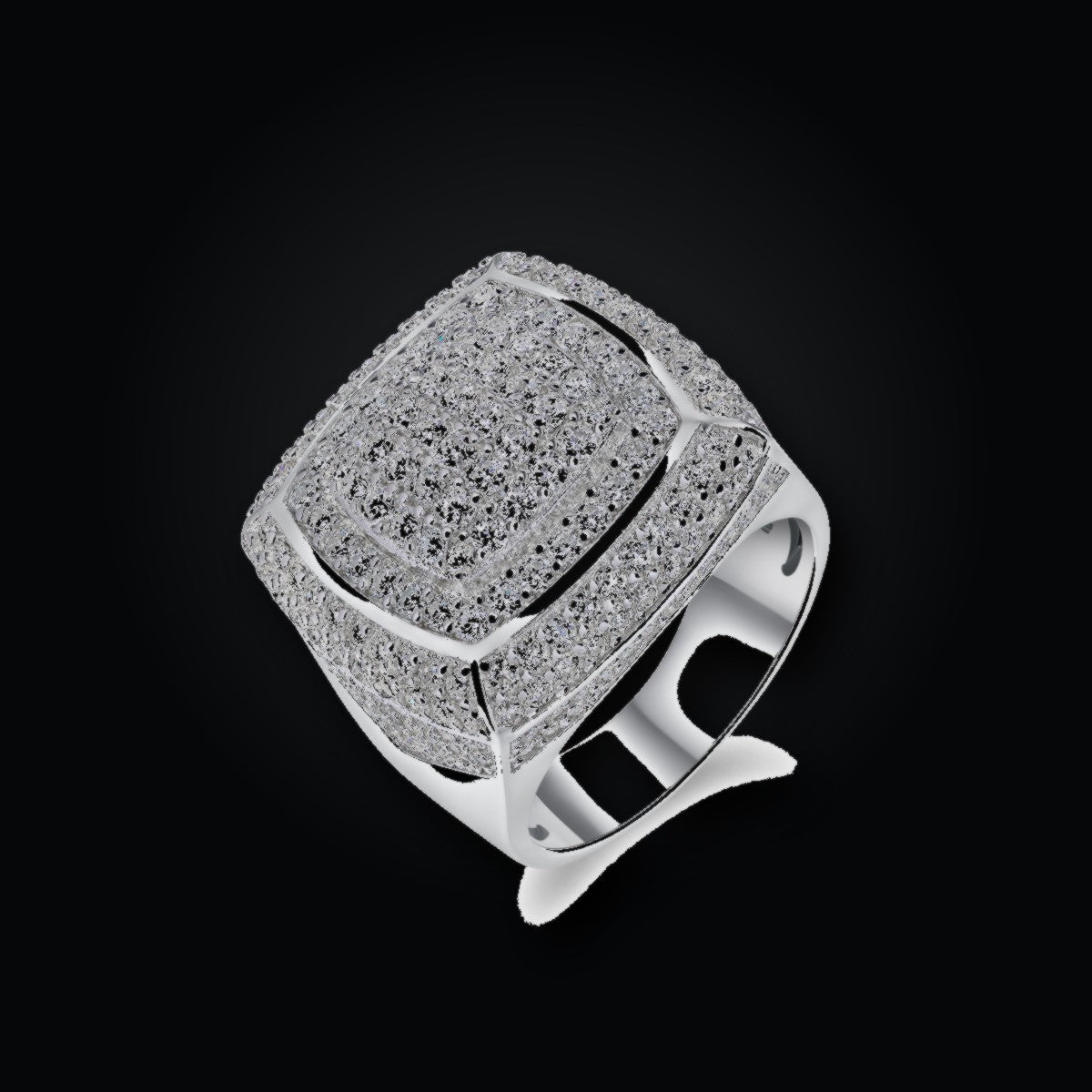 Iced Statement Ring | Moissanite
