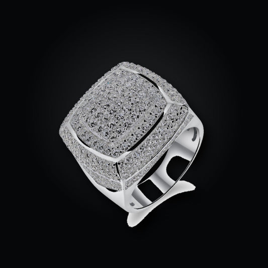 Iced Statement Ring | Moissanite