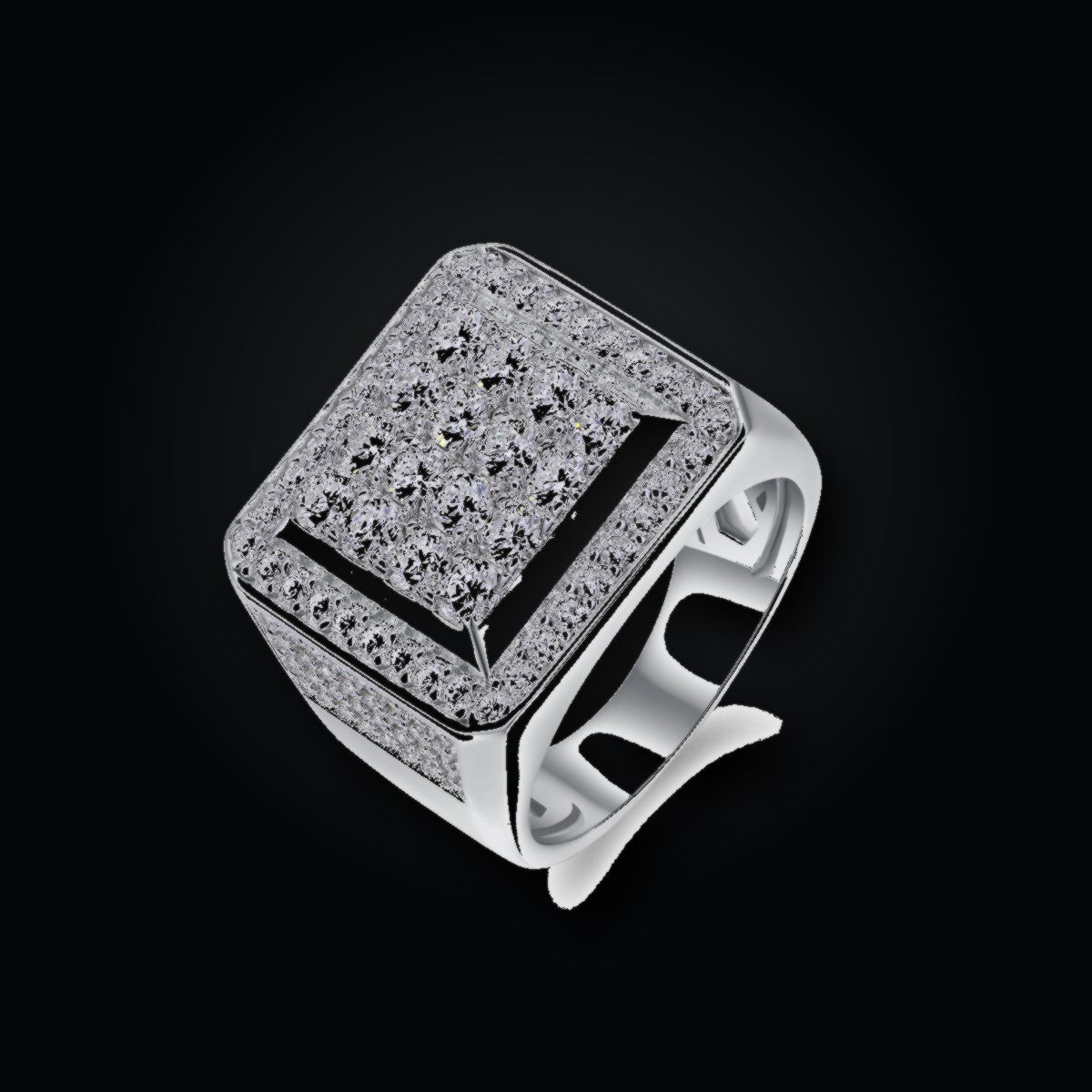 Iced Statement Ring | Moissanite