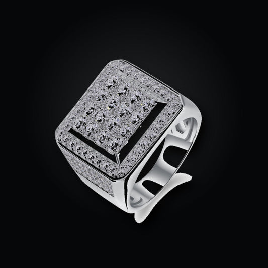 Iced Statement Ring | Moissanite