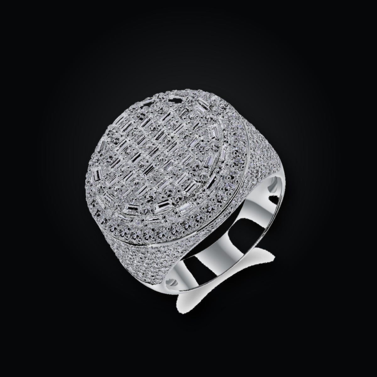 Iced Statement Ring | Moissanite