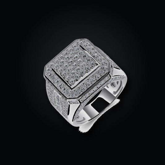 Iced Statement Ring | Moissanite