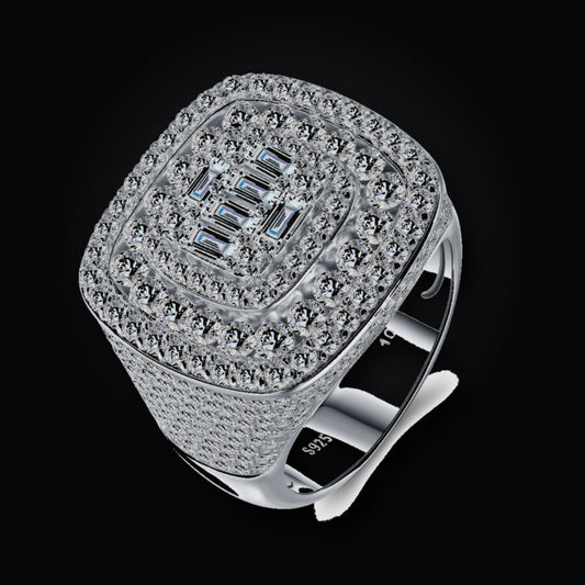 Iced Statement Ring | Moissanite