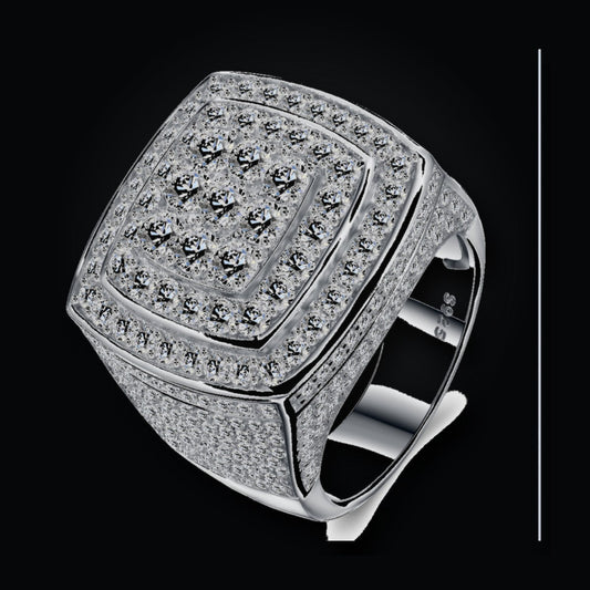 Iced Statement Ring | Moissanite