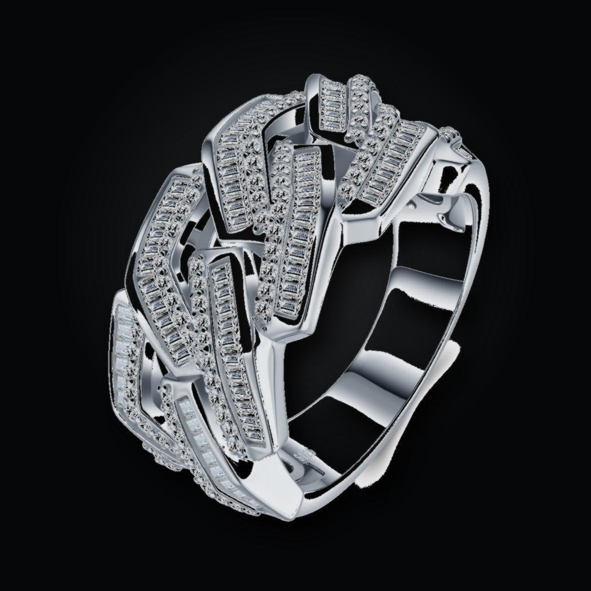 Iced Statement Ring | Moissanite