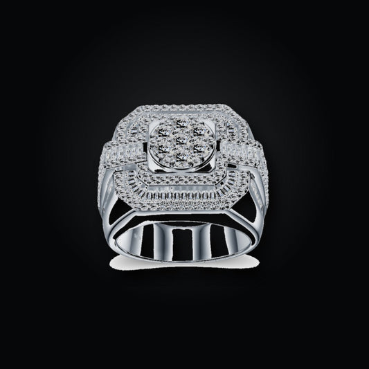 Iced Statement Ring | Moissanite