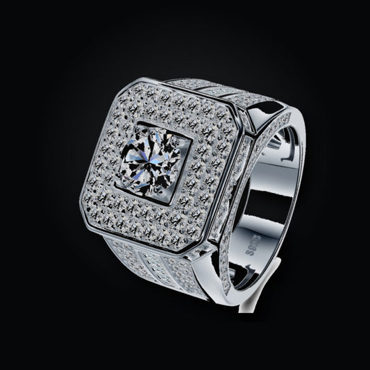 Iced Statement Ring | Moissanite