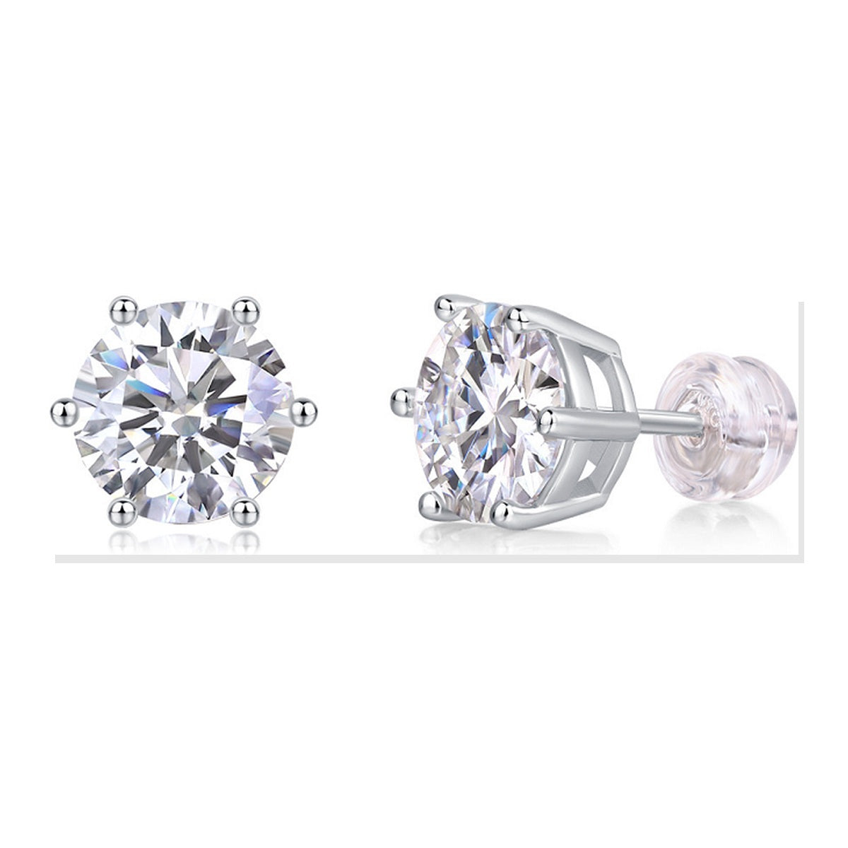 Iced Stud Earrings | Moissanite