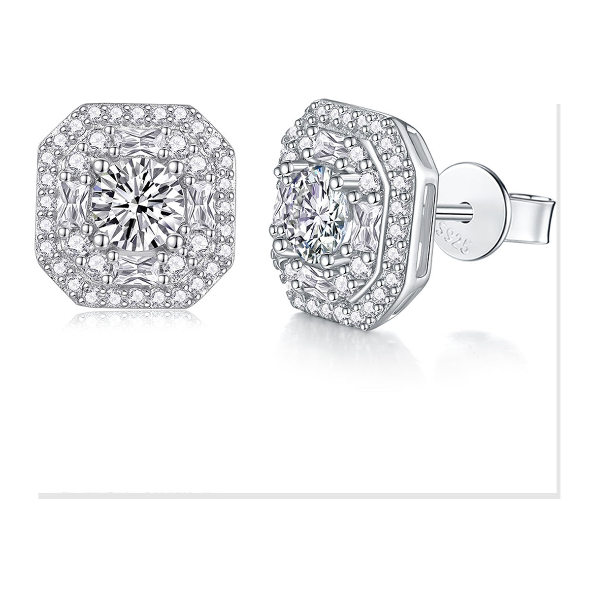 Iced Stud Earrings | Moissanite