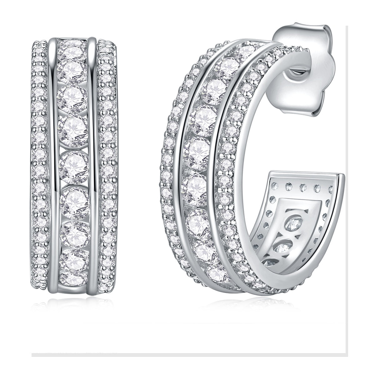 Iced Stud Earrings | Moissanite