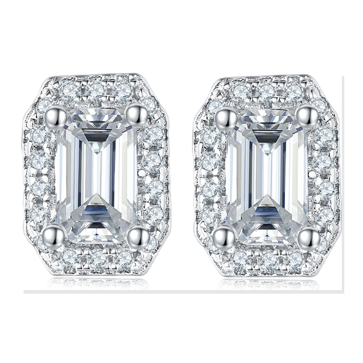 Iced Stud Earrings | Moissanite
