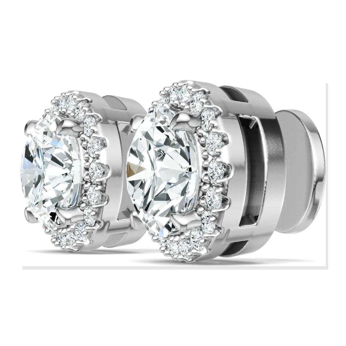 Iced Stud Earrings | Moissanite