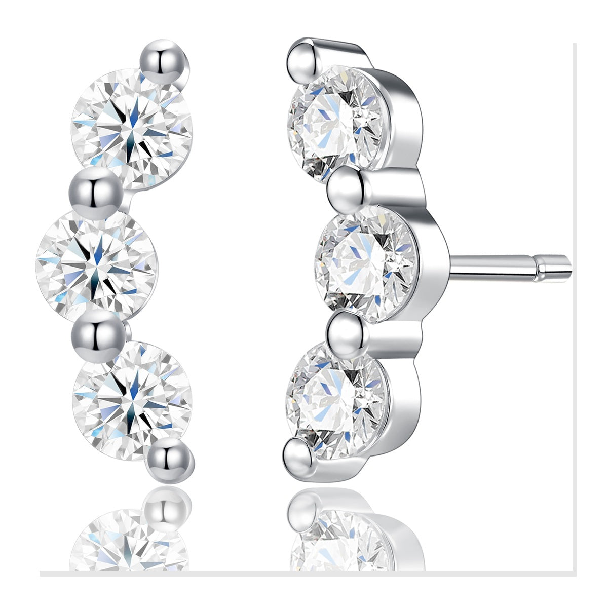 Iced Stud Earrings | Moissanite