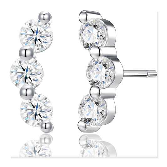 Iced Stud Earrings | Moissanite