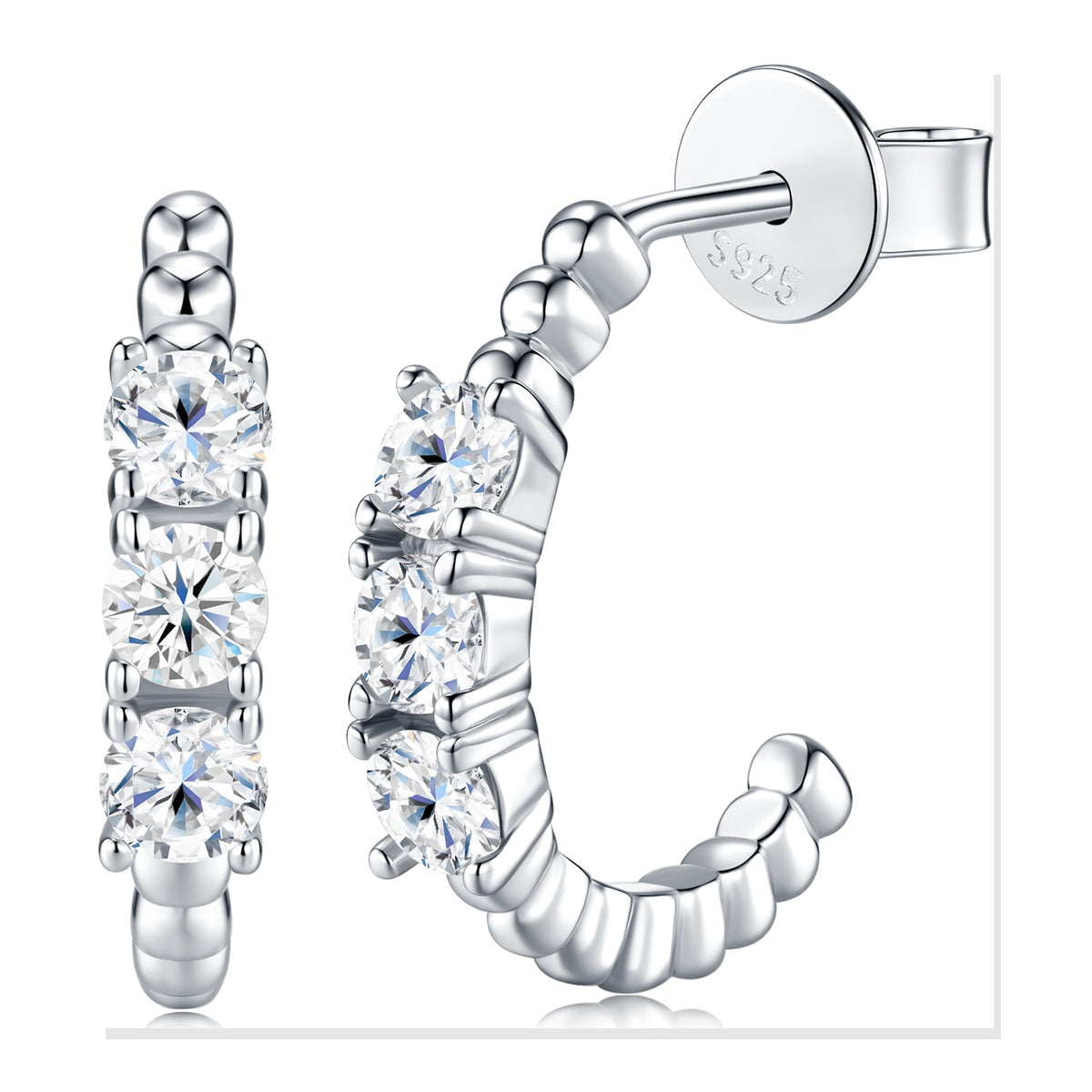Iced Stud Earrings | Moissanite
