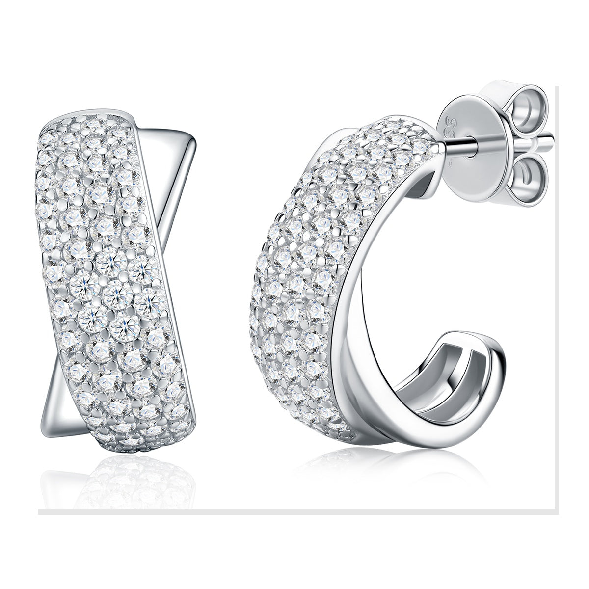 Iced Stud Earrings | Moissanite