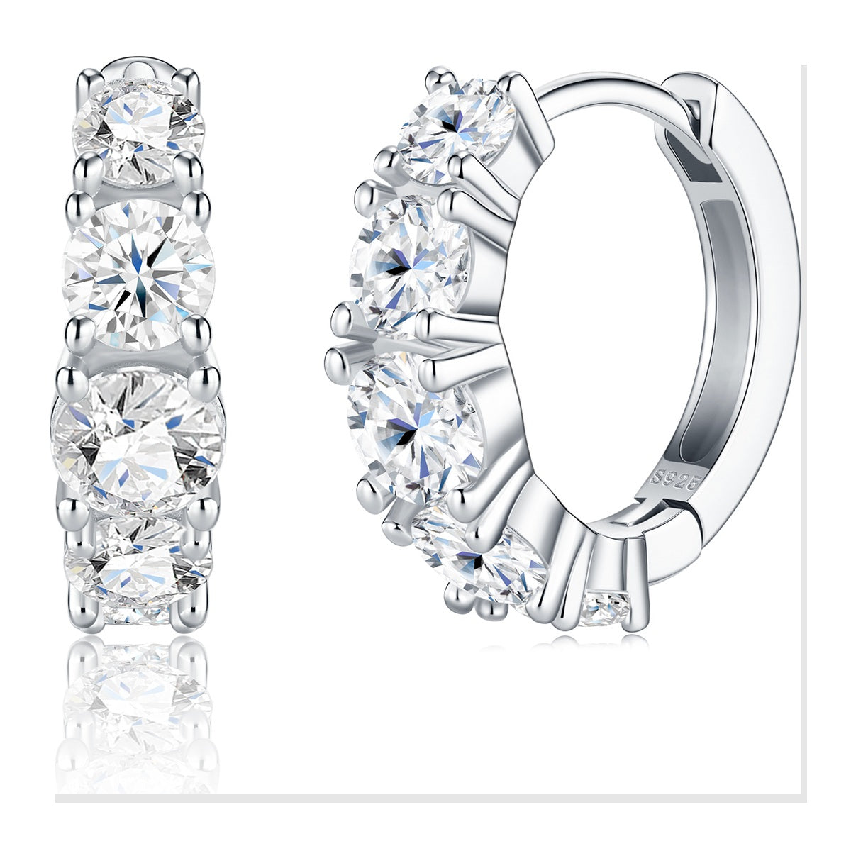 Iced Stud Earrings | Moissanite