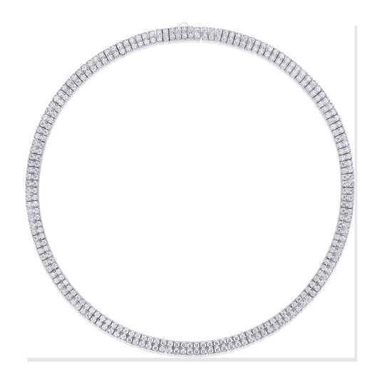 Iced Tennis Necklace | Moissanite